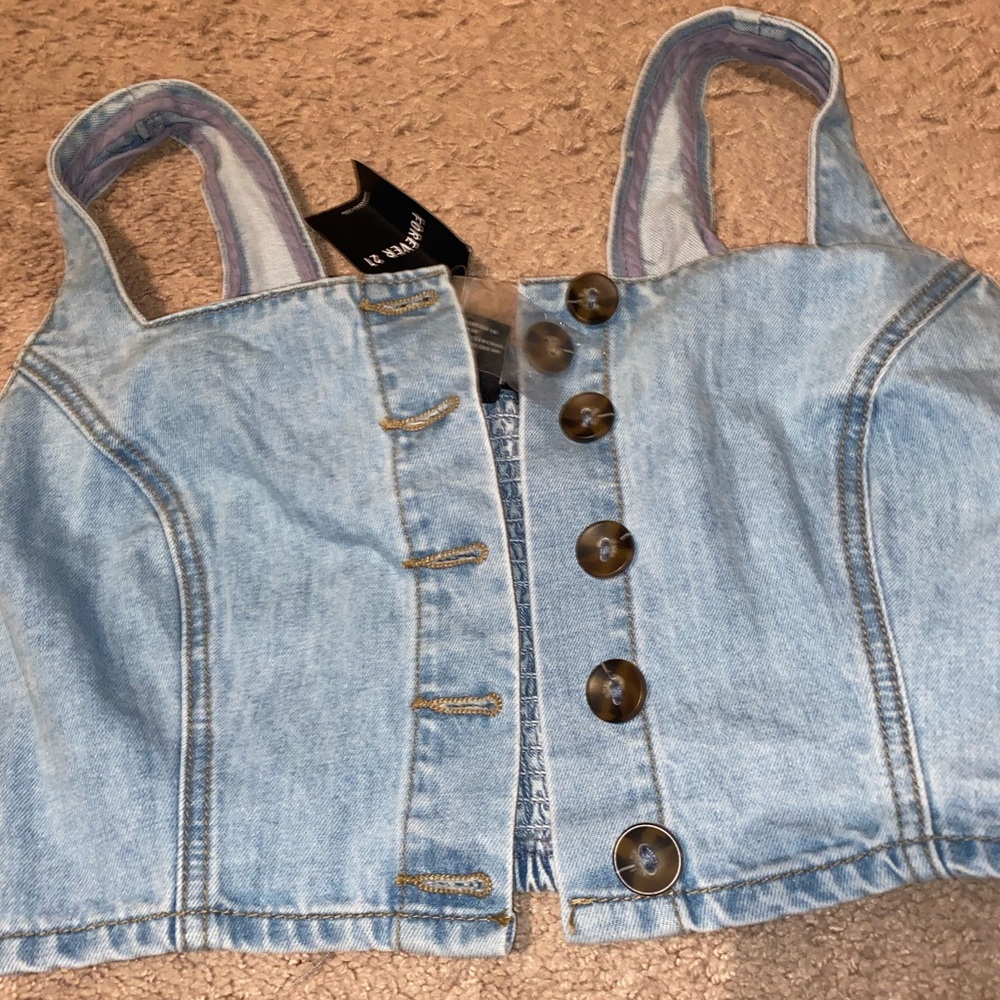 Denim crop top